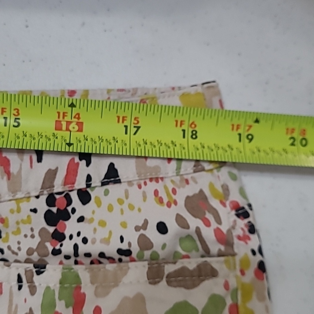 Madison Multicolor Abstract Polka-dot Cropped Pants size 14 - Picture 6 of 8